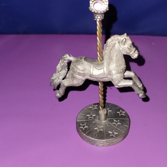 1984 Spoontiques Pewter Carousel Horse - Picture 5 of 6